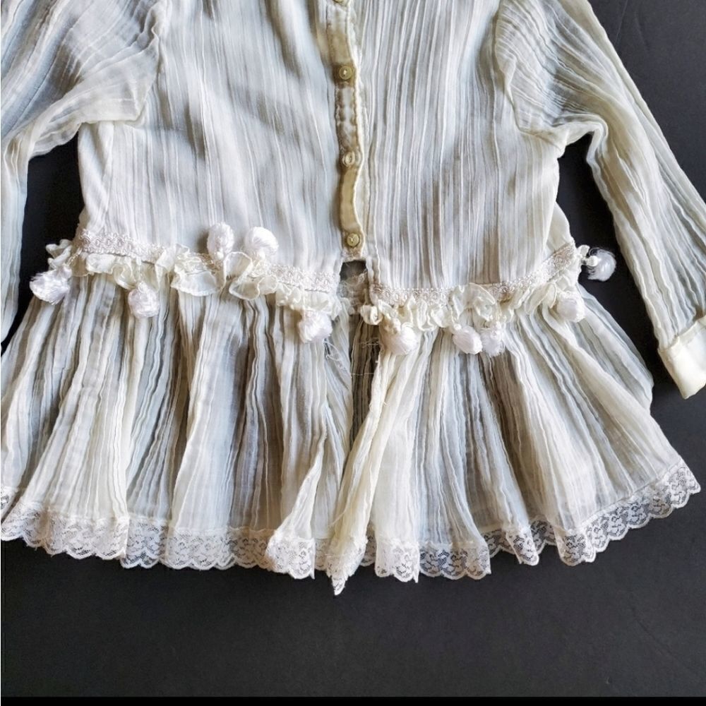 Anthropologie White Peasant Blouse - Picture 9 of 10